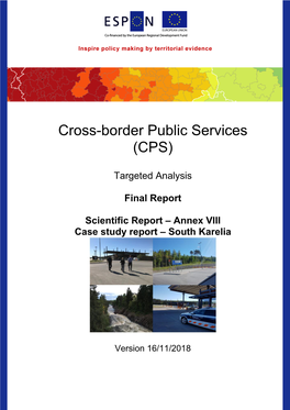 ESPON CPS 12 Scientific Report Annex VIII South Karelia