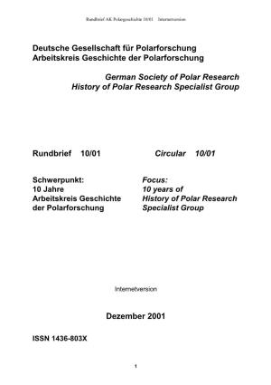 Arbeitskreis Geschichte Der Polarforschung