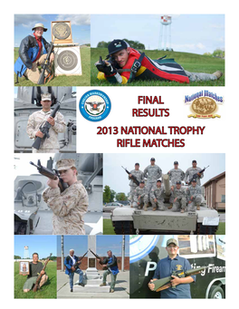 2013 National Trophy Rifle Matches Final Results