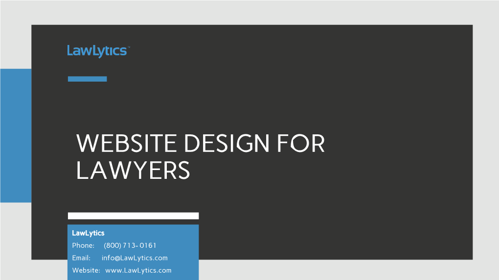 Website Design for Lawyers