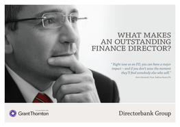 What Makes an Outstanding Finance Director?