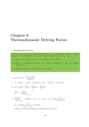 Chapter 6 Thermodynamic Driving Forces