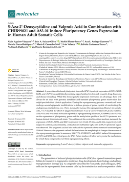 5-Aza-2'-Deoxycytidine and Valproic Acid in Combination with CHIR99021 and A83-01 Induce Pluripotency Genes Expression in Hu