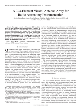 A 324-Element Vivaldi Antenna Array for Radio Astronomy Instrumentation