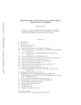 Arxiv:Math/0112027V4 [Math.DG] 13 Oct 2016 0 Nplcblt Fmtost Rv the Prove 34 to Equations, Methods Diﬀerential of Partial Inapplicability Elliptic of Taste 10