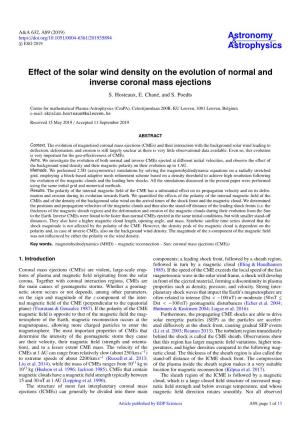Effect of the Solar Wind Density on the Evolution of Normal and Inverse Coronal Mass Ejections S