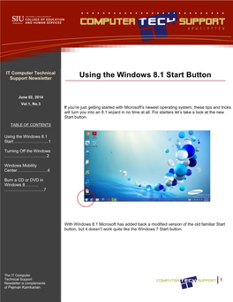 Using the Windows 8.1 Start Button