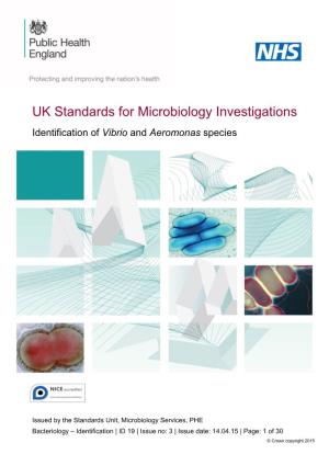 Identification of Vibrio and Aeromonas Species