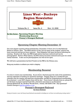 Lines West Newsletter