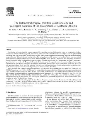 The Tectonostratigraphy, Granitoid Geochronology and Geological Evolution of the Precambrian of Southern Ethiopia B