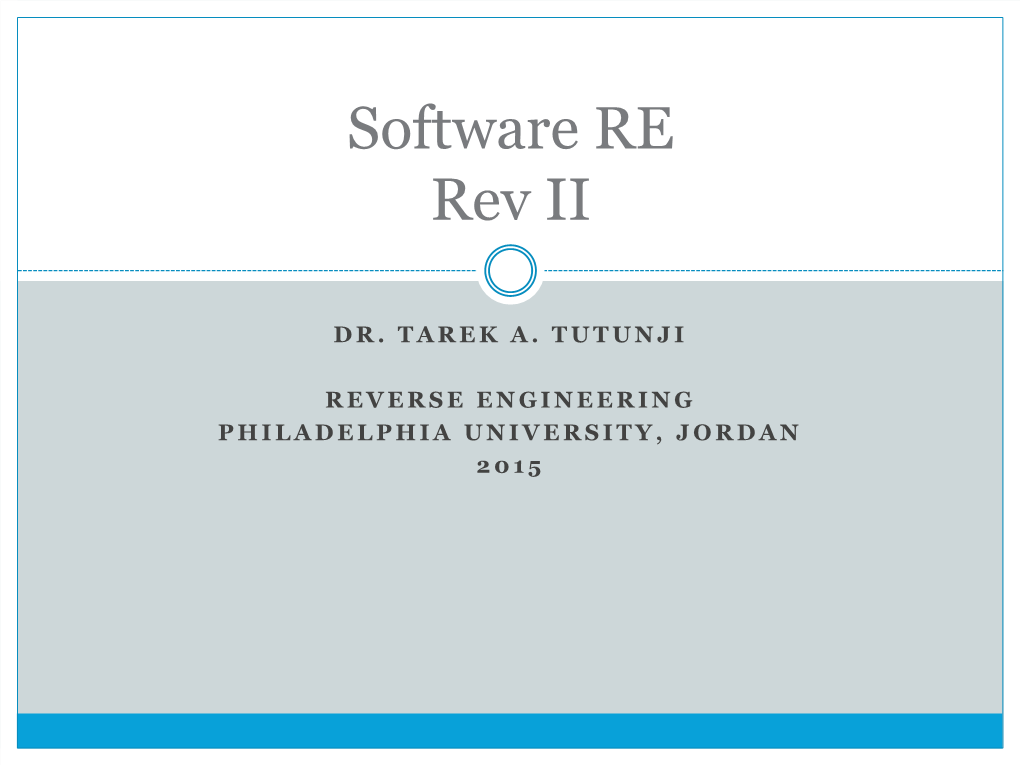 Software RE Rev II