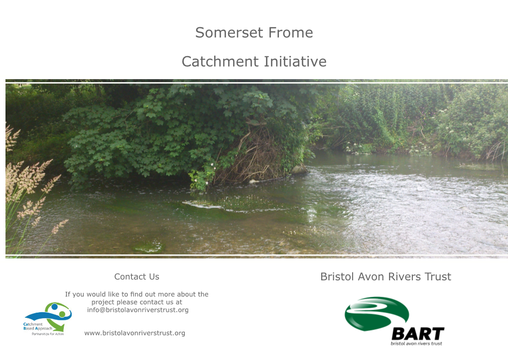 Somerset Frome Catchment Initiative