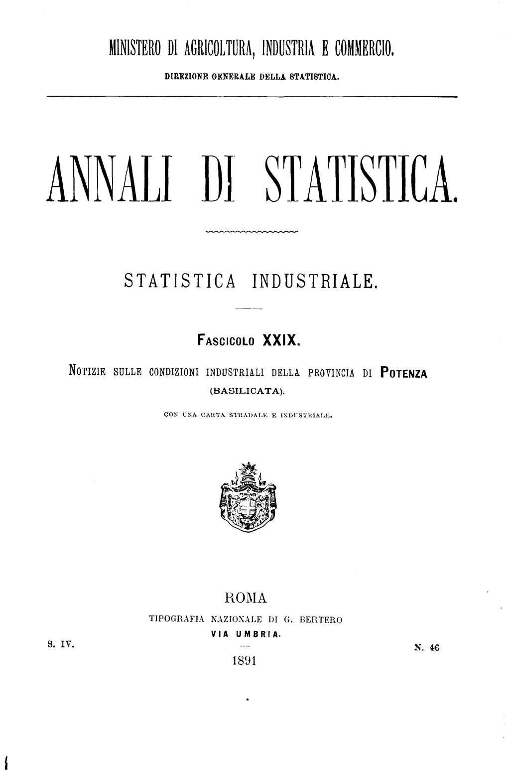 Annali Di Statistica (1891)