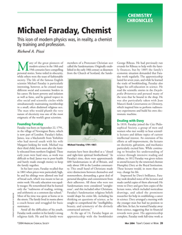 Michael Faraday, Chemist