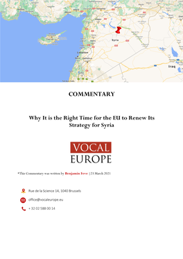 COMMENTARY Why It Is the Right Time for the EU To