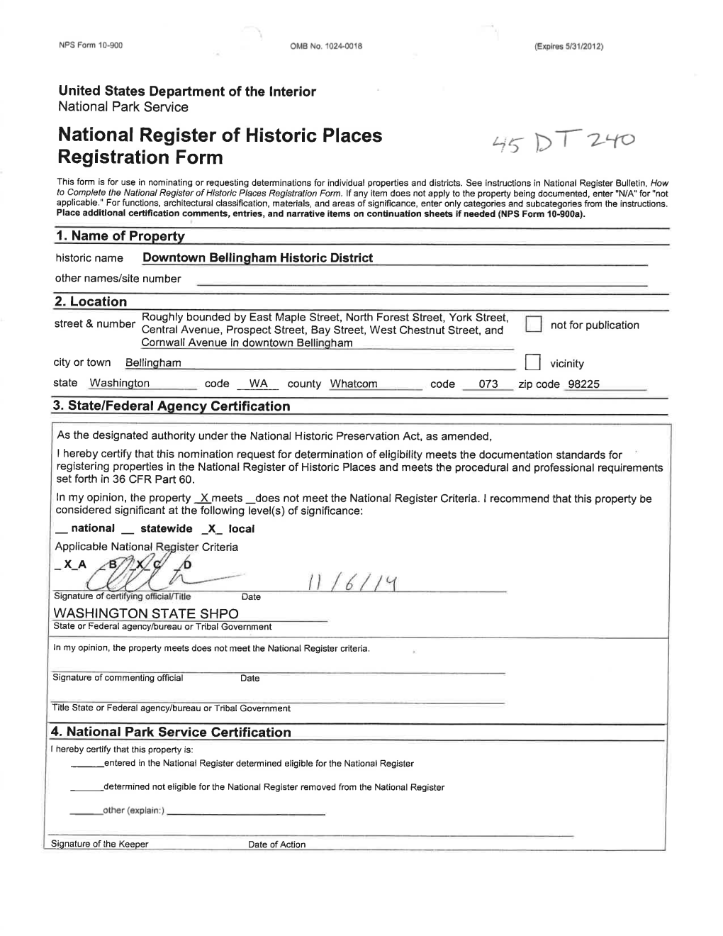 National Register of Historic Places Registration Form