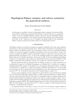 Topological Fukaya Category and Mirror Symmetry for Punctured Surfaces