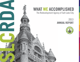 WHAT WE ACCOMPLISHED the Redevelopment Agency of Salt Lake City