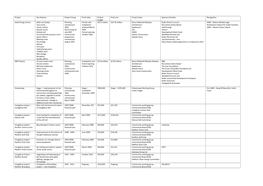 Project Key Features Project Timing Finish Date Project Budget Final