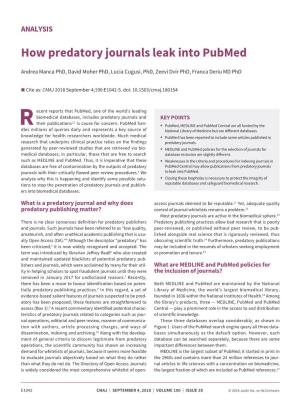 How Predatory Journals Leak Into Pubmed