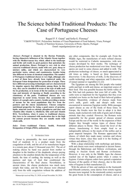 Case of Portuguese Cheeses the Science Behind Traditional