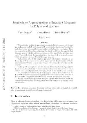 Semidefinite Approximations of Invariant Measures for Polynomial