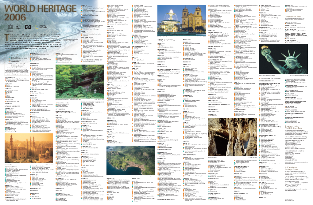 World Heritage Map 2005