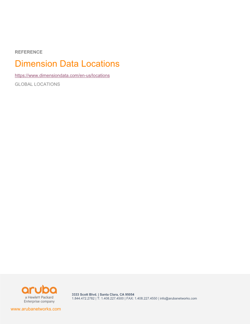 Dimension Data Locations