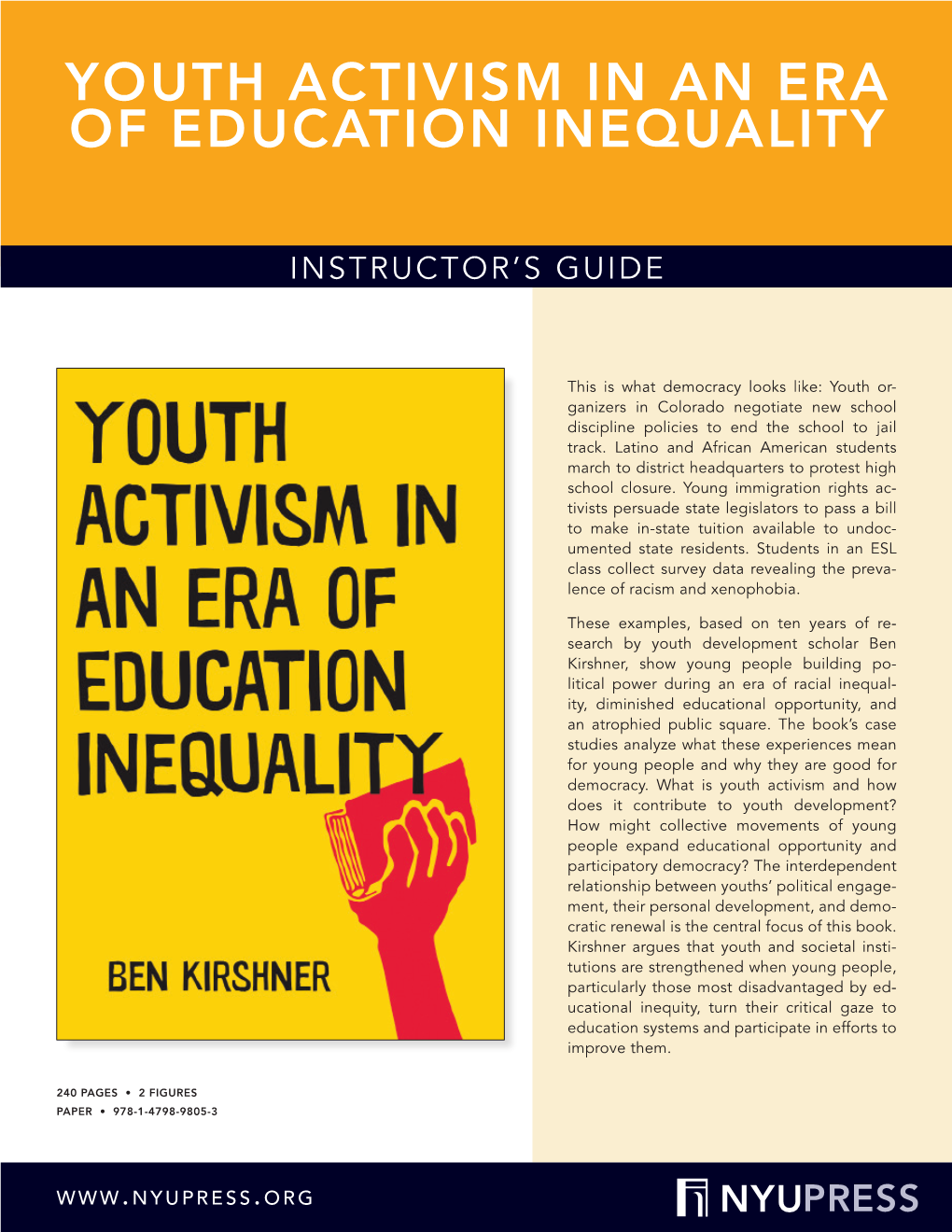 Youth Activism in an Era of Education Inequality