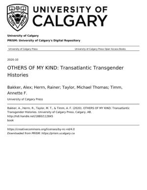 OTHERS of MY KIND: Transatlantic Transgender Histories