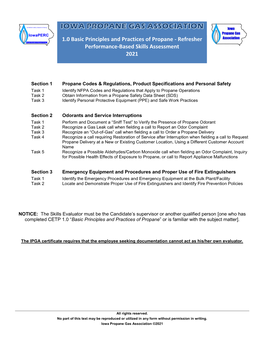 Basic Principles and Practices Refresher Skills Assessment