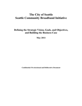 Seattle Community Broadband Initiative
