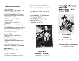 Washington Crossing American Revolutionary War Round Table