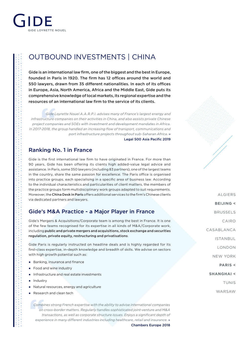 Outbound Investments | China