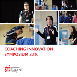 COACHING INNOVATION SYMPOSIUM 2016 Coaching Book Cover 2016.Qxp Layout 1 22/04/2016 13:01 Page 2