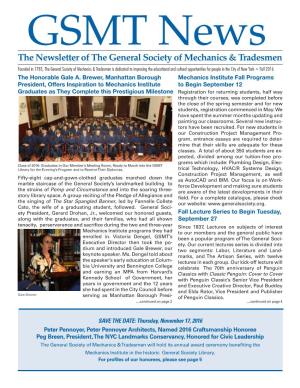 General Society-Newsletter-Fall 2016.Indd