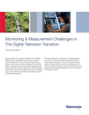 Monitoring & Measurement Challenges in the Digital