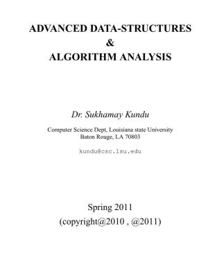 Advanced Dat A-Structures & Algorithm Analysis