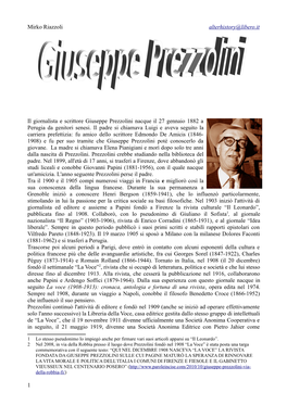 Mirko Riazzoli Alterhistory@Libero.It Il Giornalista E Scrittore Giuseppe