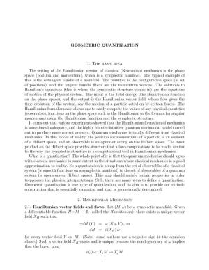 Geometric Quantization