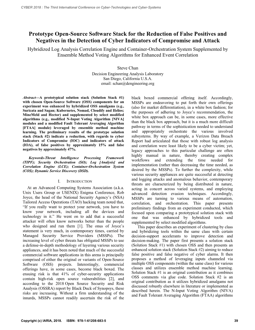 Prototype Open-Source Software Stack for the Reduction of False