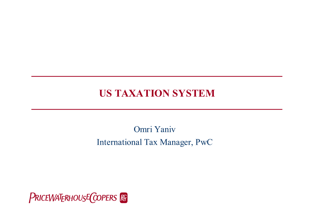 Us Taxation System