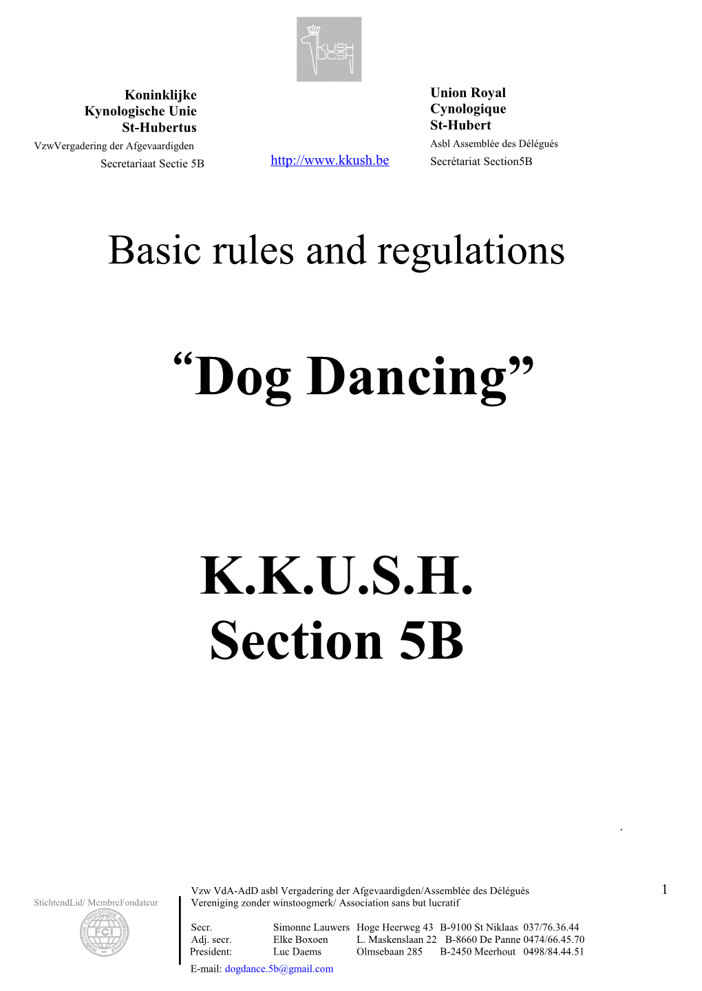 Basic Rules and Regulations