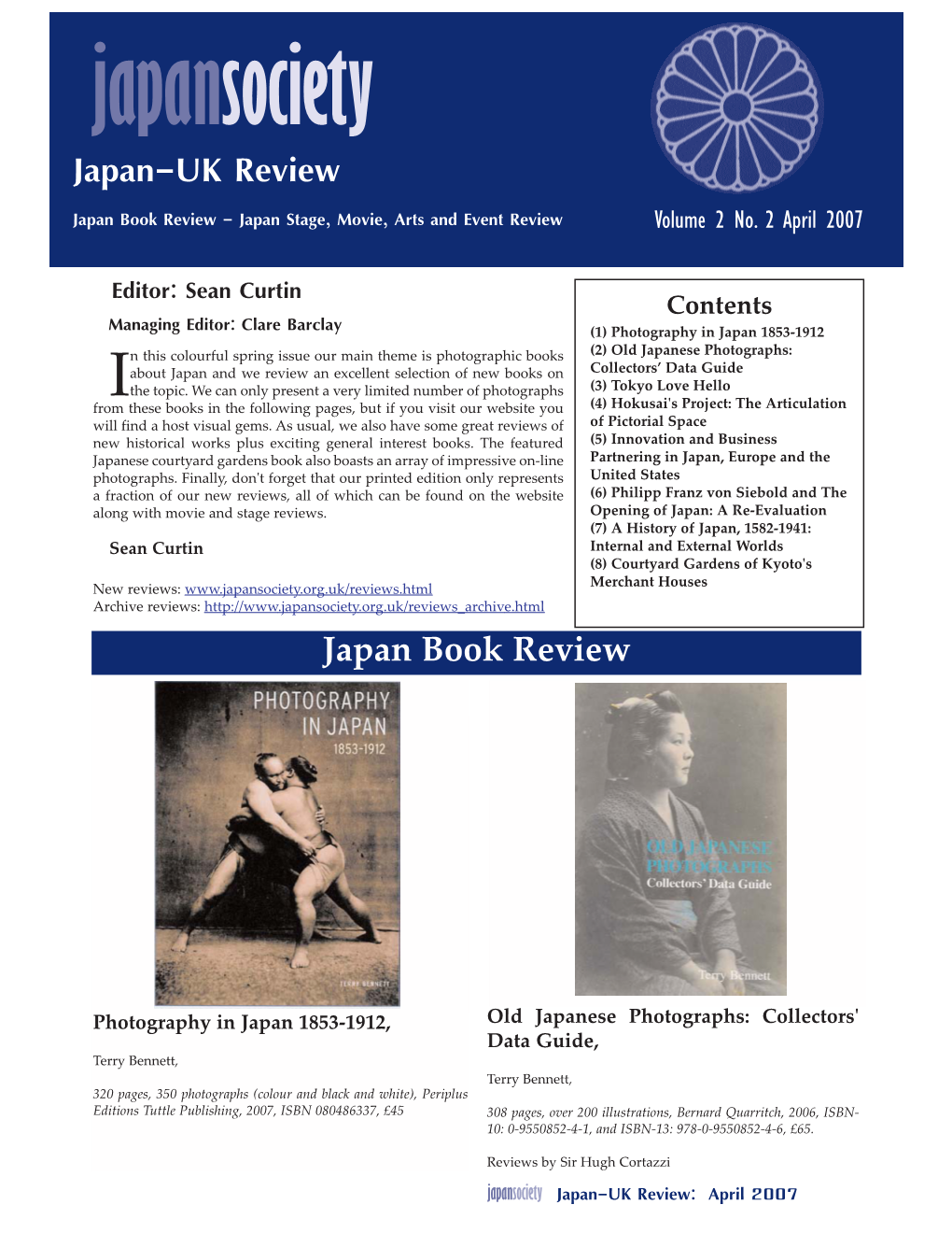 Japansociety Japan-UK Review Japan Book Review - Japan Stage, Movie, Arts and Event Review Volume 2 No