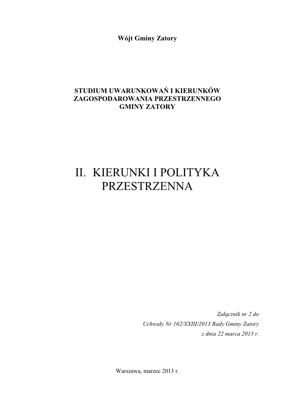 Ii. Kierunki I Polityka Przestrzenna