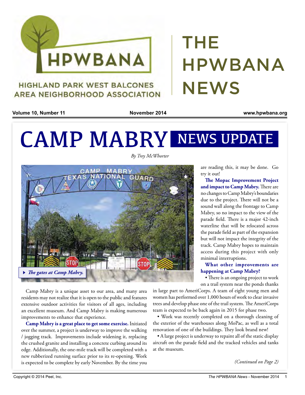 CAMP MABRY NEWS UPDATE by Trey Mcwhorter