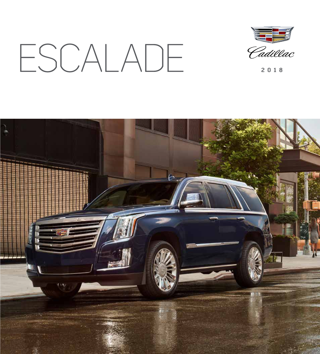 2018 Cadillac Escalade Catalog Revmay2018.Pdf