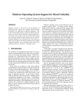 Multicore Operating-System Support for Mixed Criticality∗