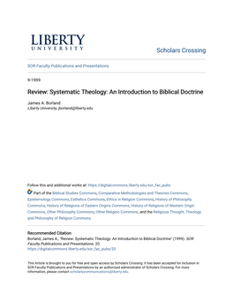 Systematic Theology: an Introduction to Biblical Doctrine