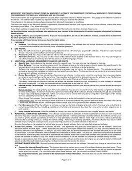 Page 1 of 3 MICROSOFT SOFTWARE LICENSE TERMS for WINDOWS 7